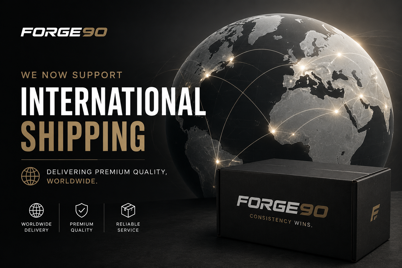 Now shipping internationally