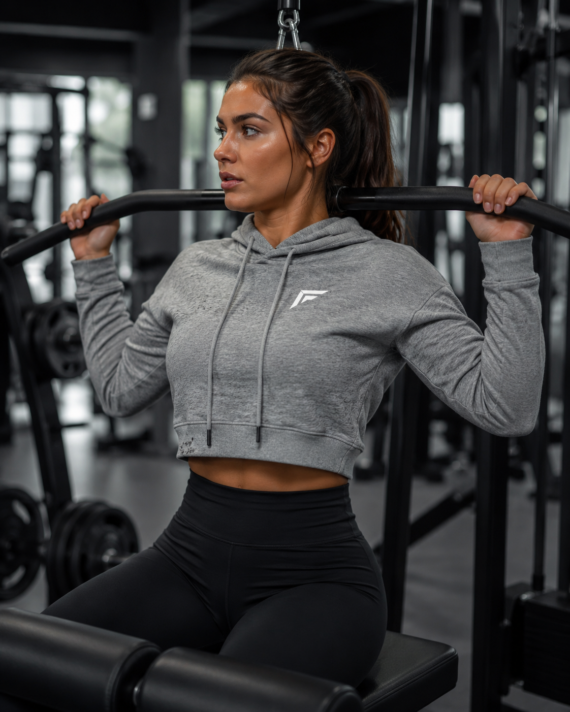 FORGE90 Women's Cropped Performance Hoodie